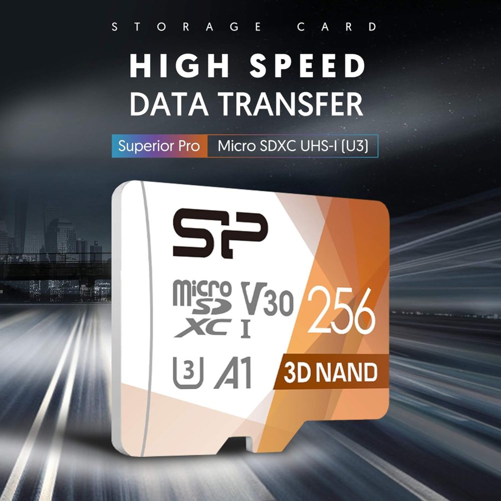 Silicon Power 256GB Micro SD Card U3 SDXC Up to 100MB/s High Speed Memory Card with Adapter for Nintendo-Switch, Cams and Drones - Image 3